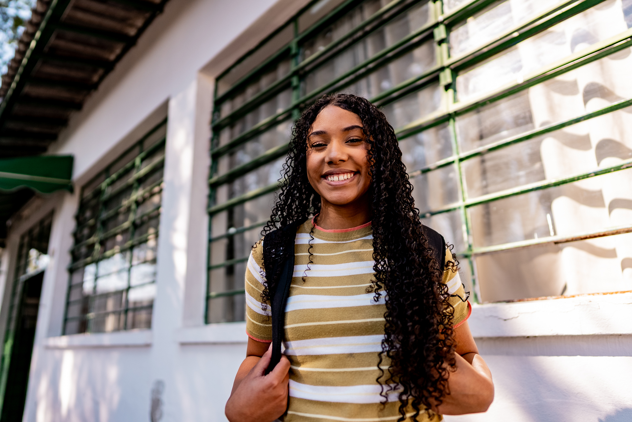 Teenage girl smiling