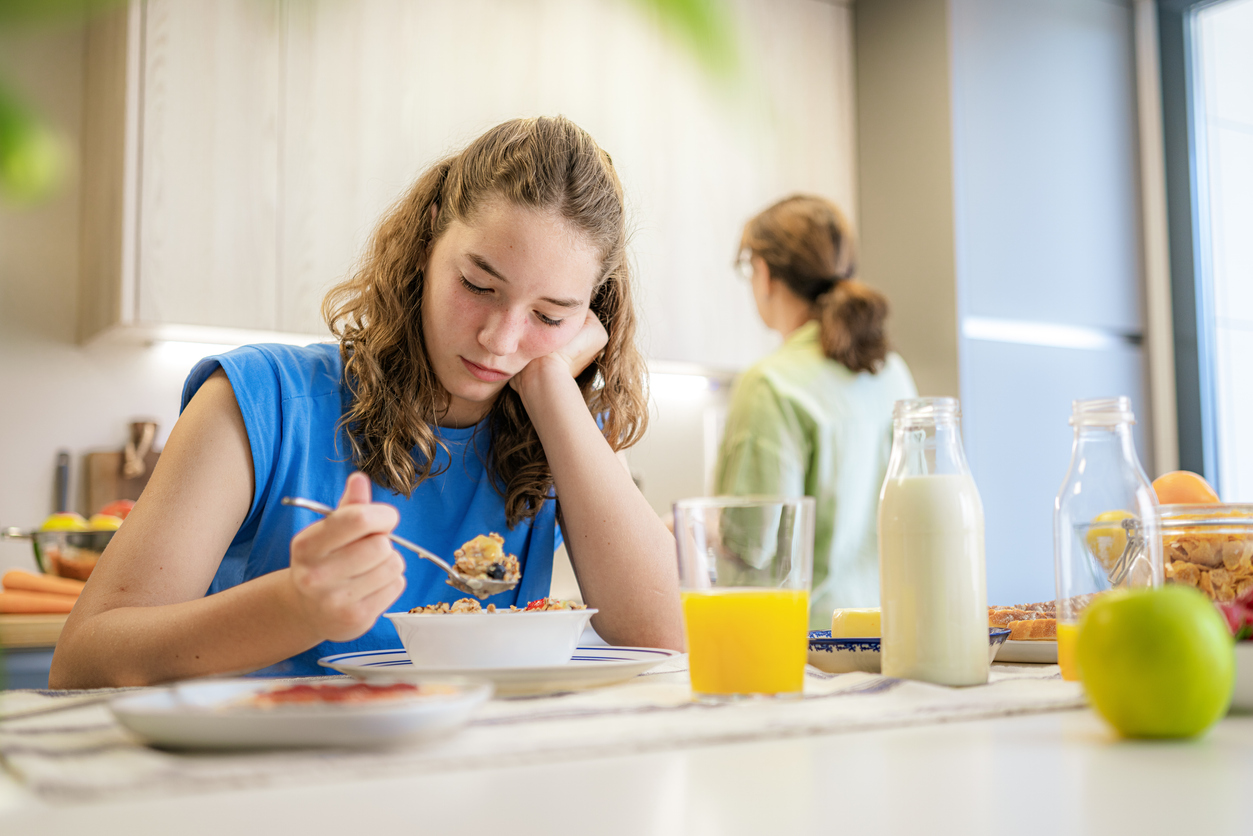 young teen with an eating disorder.